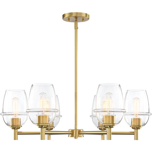 Summer Jazz 6 Light 28 inch Brushed Gold Chandelier Ceiling Light