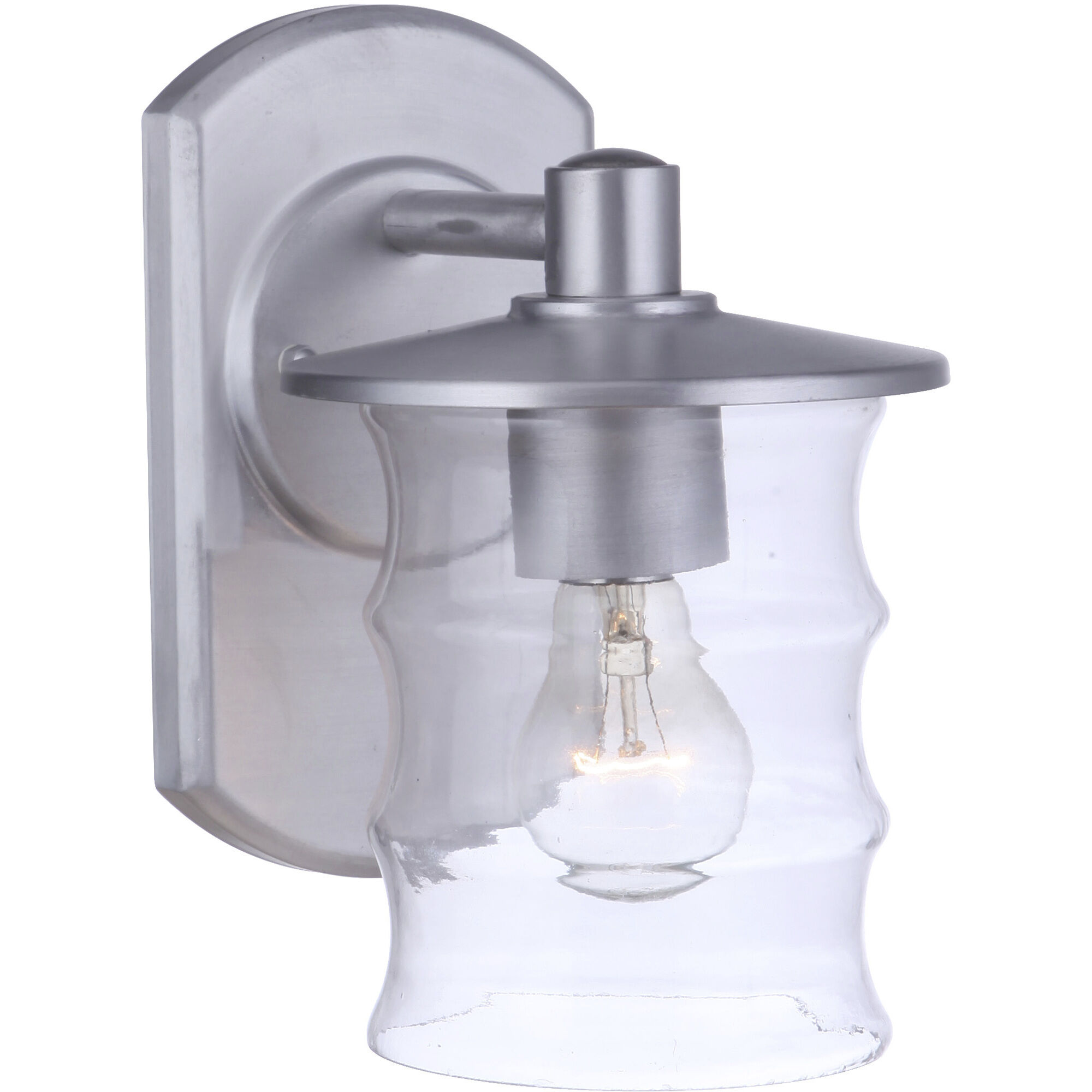 Canon Outdoor Wall Mount in Satin Aluminum, Medium