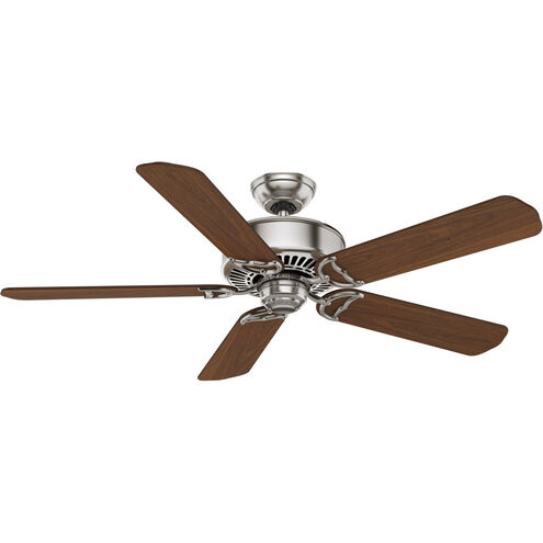 Panama 54 inch Brushed Nickel with Walnut, Burnt Walnut Blades Ceiling Fan