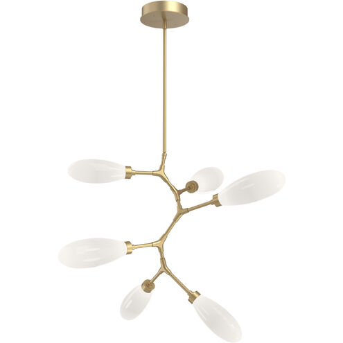 Fiori LED 38.2 inch Gilded Brass Chandelier Ceiling Light, Modern Vine