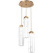 Ledgestone LED 16.5 inch Novel Brass Chandelier Ceiling Light, Round Multi-Port