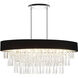 Franca 8 Light 38 inch Chrome Island/Pool Table Light Ceiling Light in Black