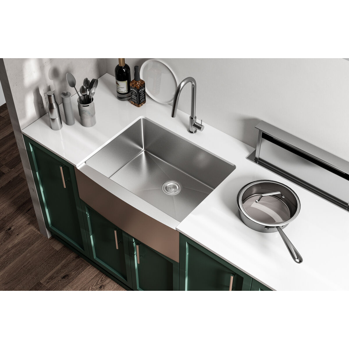 Montgomery Stainless Steel Kitchen Sink in L27 x W22 x H10 Single Bowl