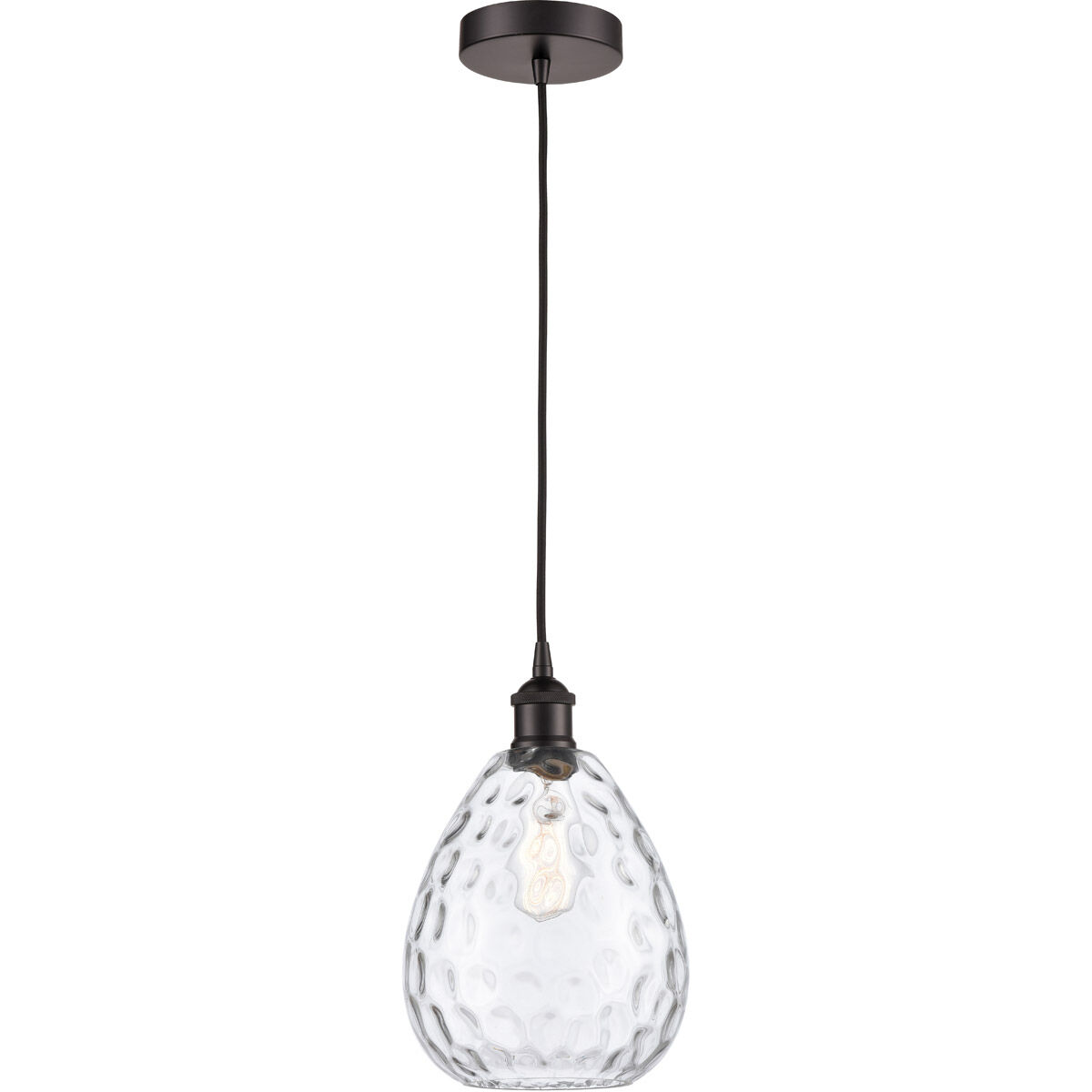 Edison Waverly LED 8 inch Oil Rubbed Bronze Mini Pendant Ceiling Light