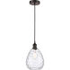 Edison Waverly LED 8 inch Oil Rubbed Bronze Mini Pendant Ceiling Light