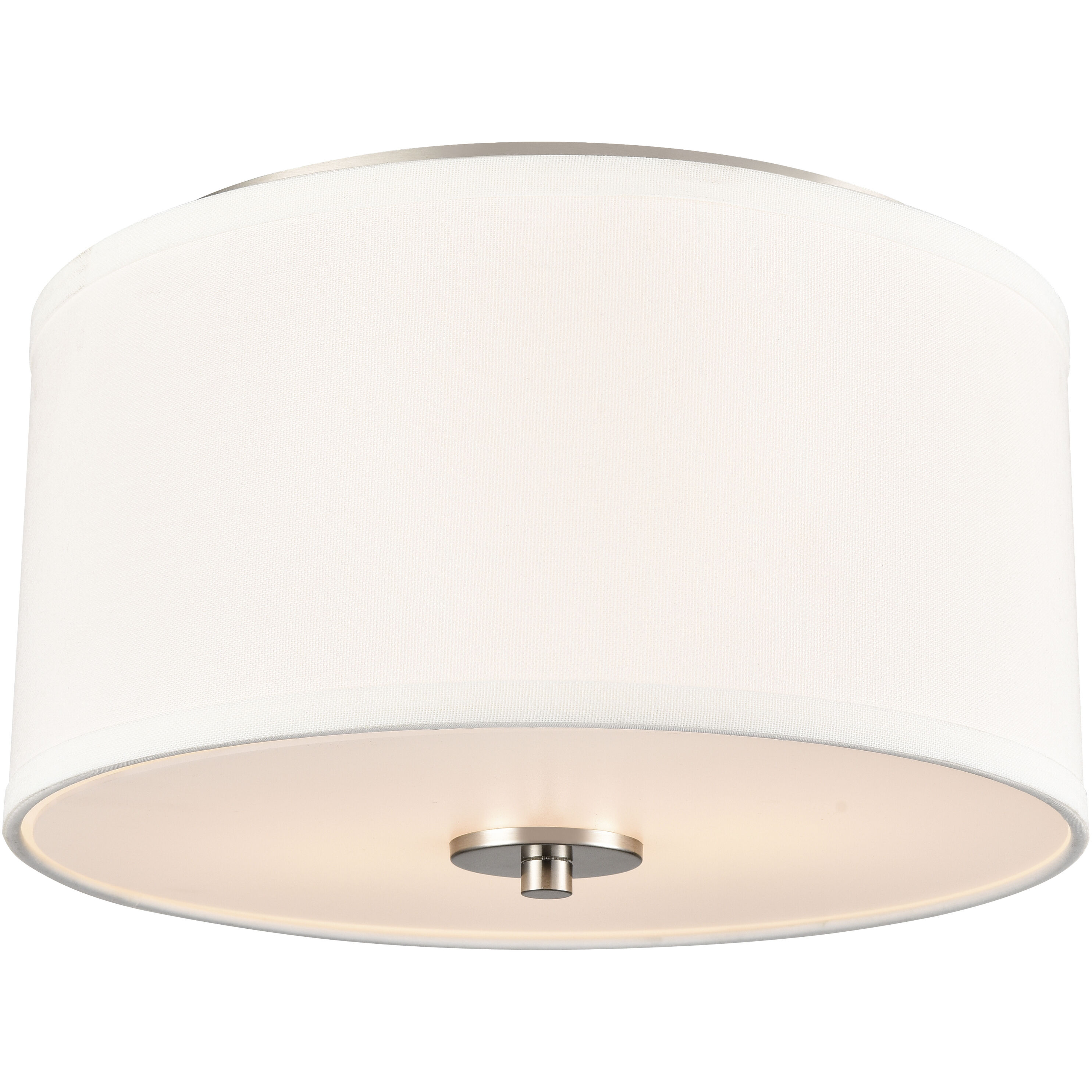 Guyten 2 Light 13 inch Brushed Nickel Flush Mount Ceiling Light