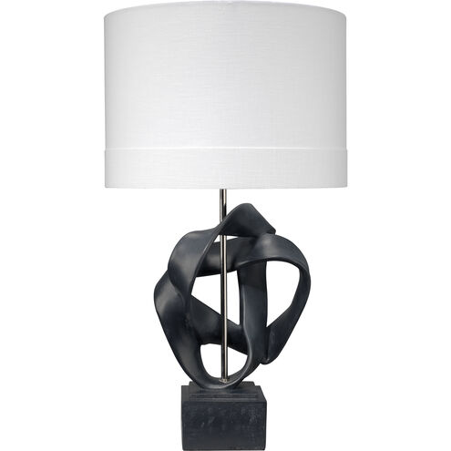 Intertwined 31 inch 150.00 watt Black Polyresin Table Lamp Portable Light