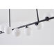 Canada 8 Light 4 inch Black Chandelier Ceiling Light