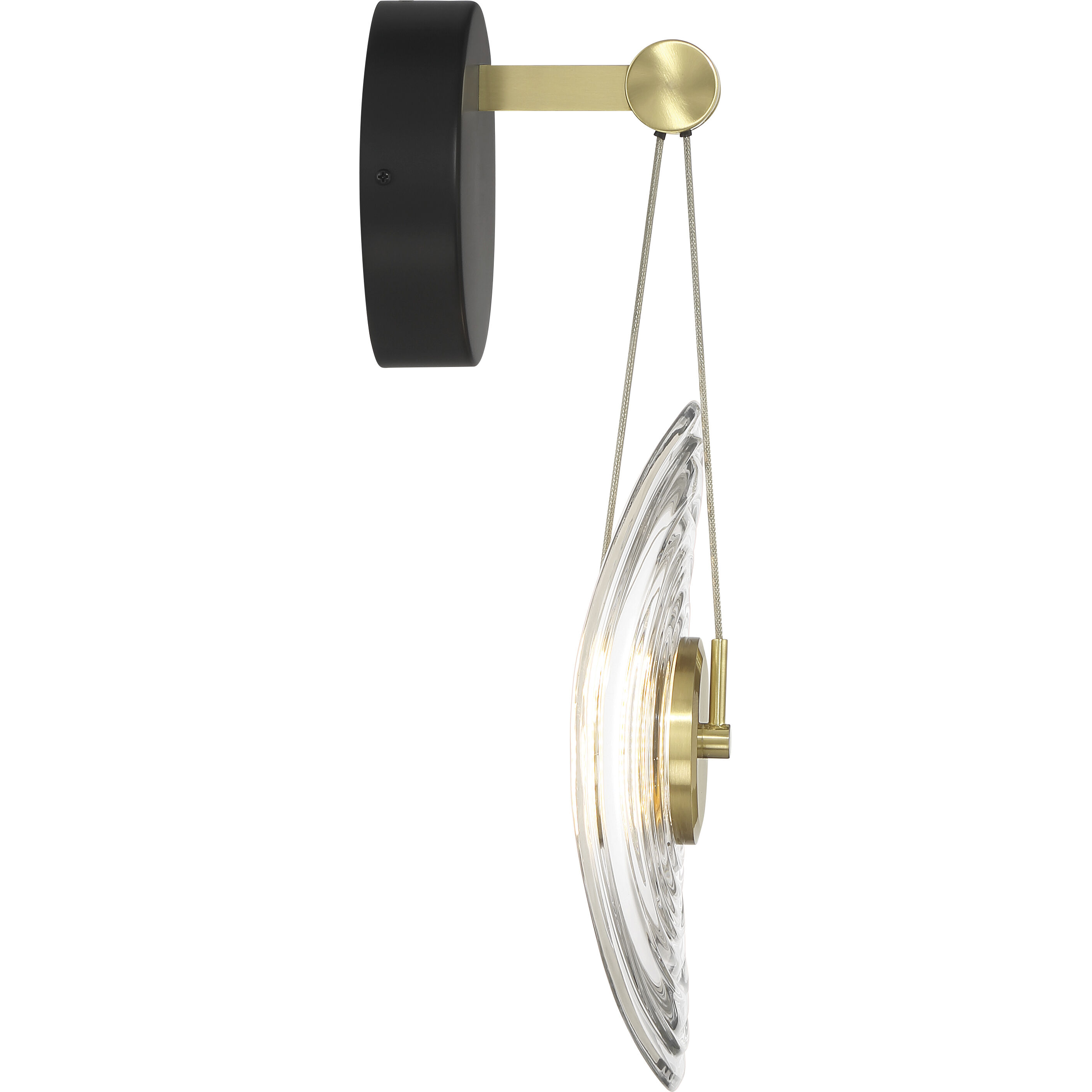 Topknot LED 11 inch Coal and Brushed Gold Wall Sconce Wall Light