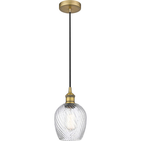 Edison Salina LED 5 inch Brushed Brass Mini Pendant Ceiling Light