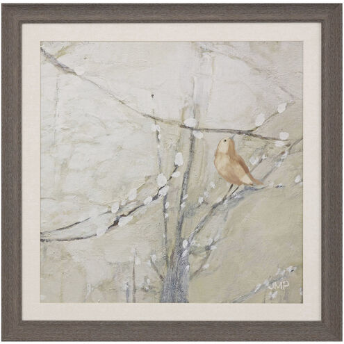 Budding Willow Neutral and Orange and Gray and Brown Framed Art