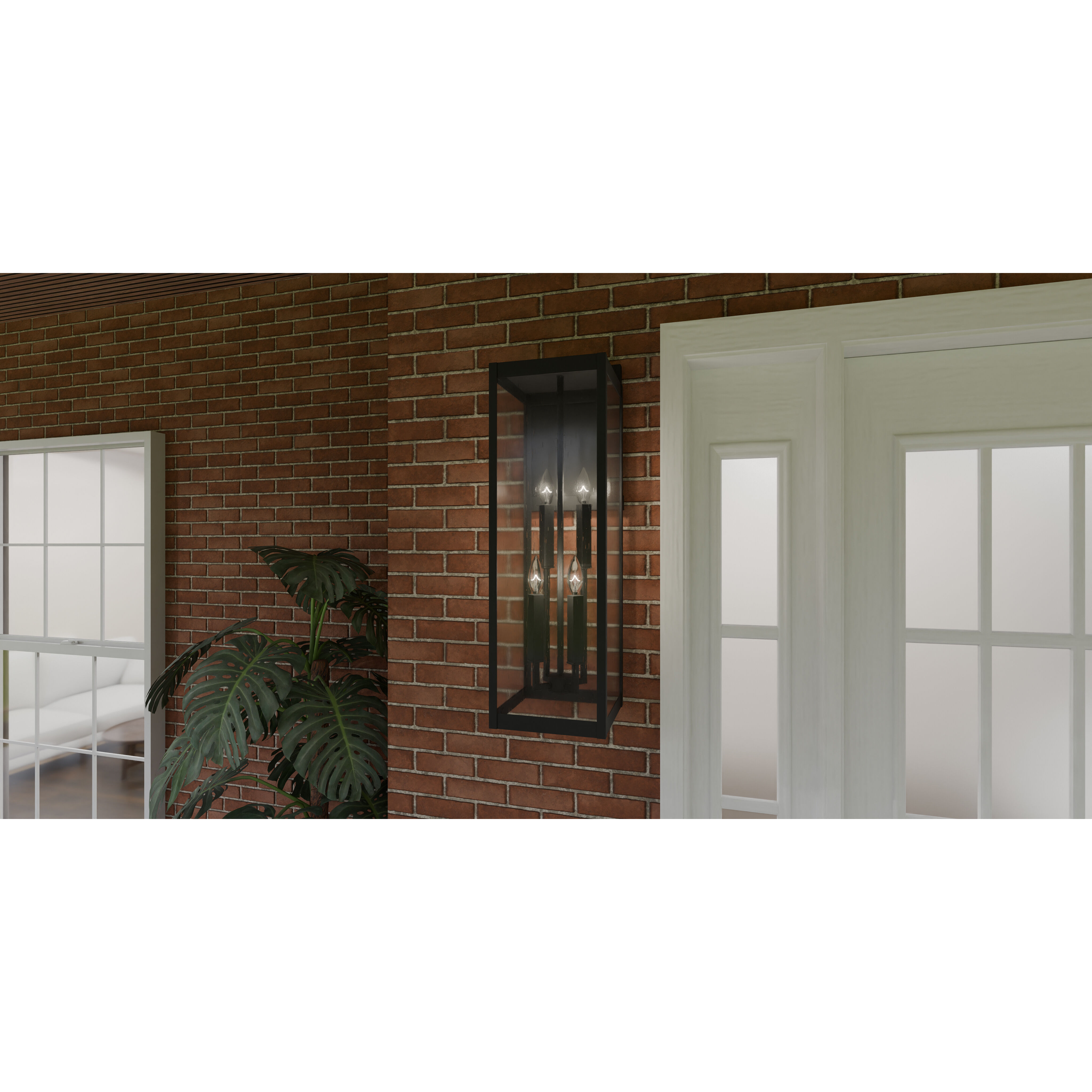 Westover 4 Light 9 inch Earth Black Outdoor Lantern