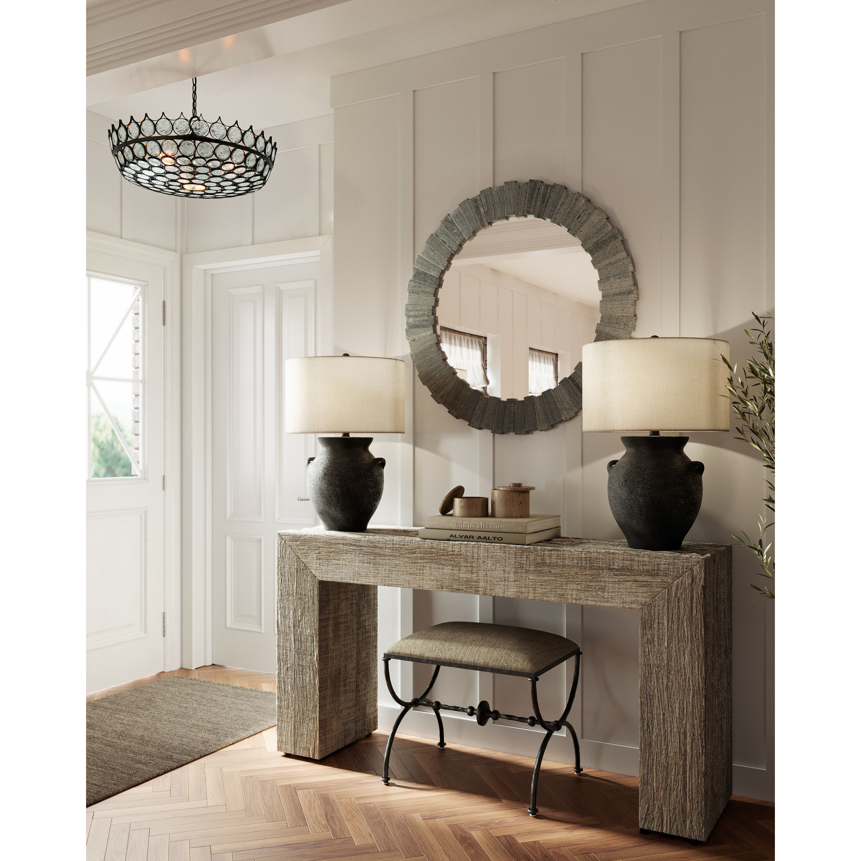 Currey & Company 9000-0991 Augustus 6 Light 25.75 inch Satin