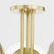 Meadow 3 Light 20 inch Aged Brass Semi Flush Mount Ceiling Light