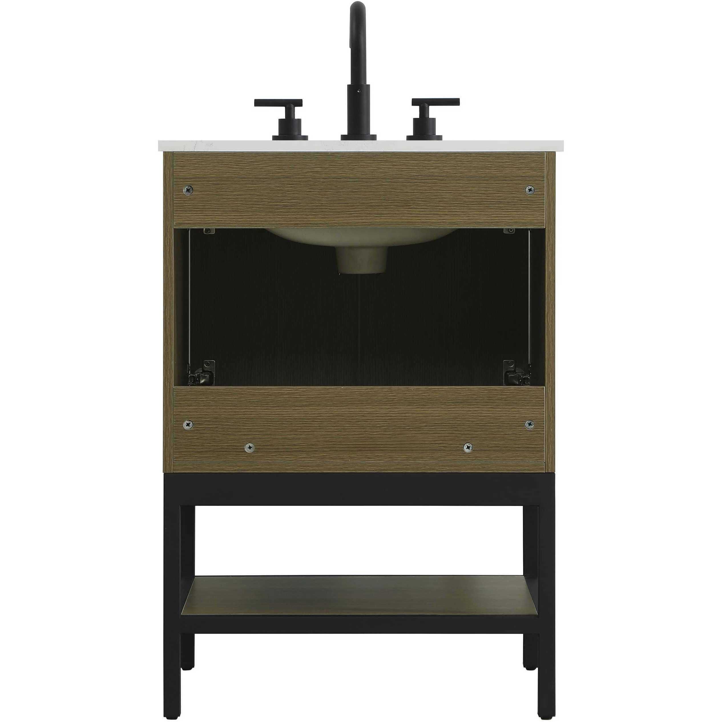 Lennox 24 X 34 inch Chestnut Brown Bathroom Vanity Cabinet