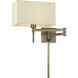 Robson 1 Light 6 inch Antique Brass Wall Lamp Wall Light