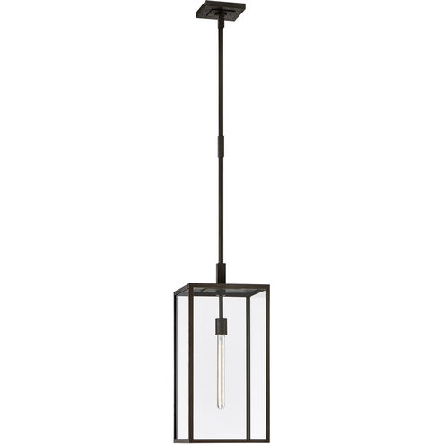 Chapman & Myers Fresno 1 Light 12 inch Aged Iron Outdoor Hanging Lantern, Large