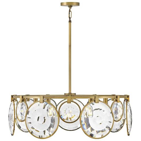 Nala LED 31 inch Heritage Brass Chandelier Ceiling Light