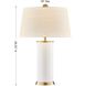 Melissa 29.13 inch 100.00 watt Blanc de Blanc Table Lamp Portable Light, By Coco & Dash