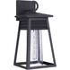 Becca 1 Light 16 inch Textured Black Outdoor Wall Mount