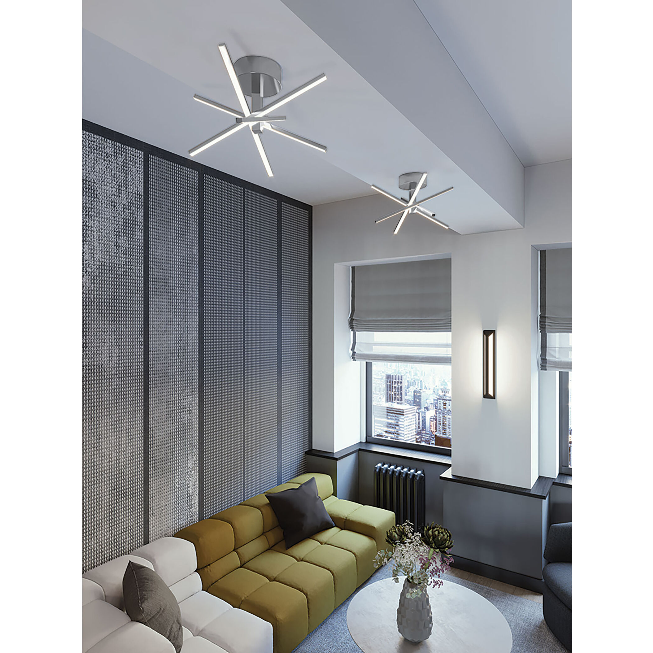 Jaxx LED 15 inch Polished Chrome Flushmount Ceiling Light 