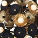 Damask 20 Light 16 inch Black and Vintage Brass Large Foyer Ceiling Light, Large