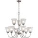 Conway 9 Light 26 inch Brushed Nickel Chandelier Ceiling Light