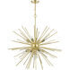 Tribeca 9 Light 34 inch Soft Gold with Polished Brass Accents Foyer Pendant Chandelier Ceiling Light