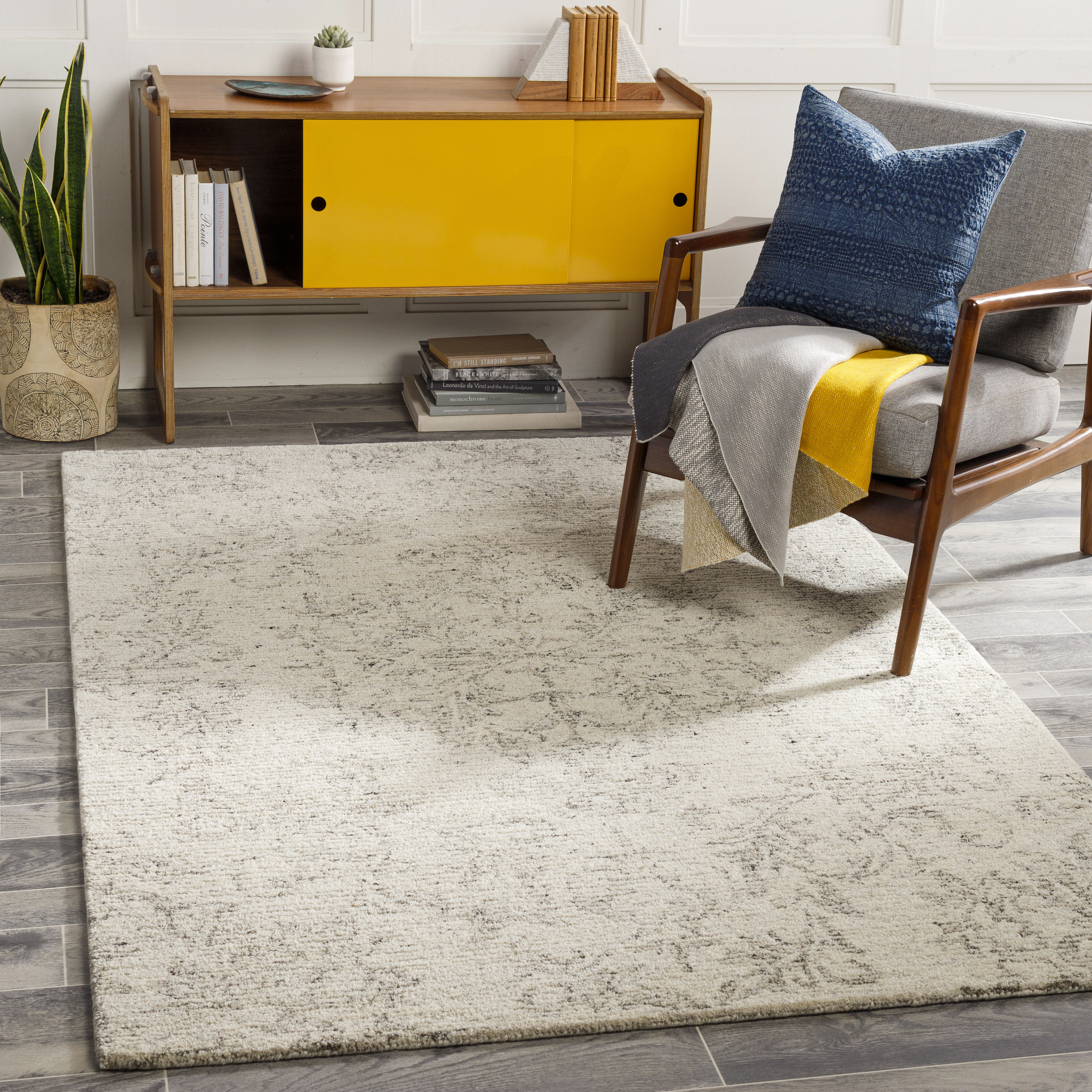 Evolution 90 X 60 inch Gray Rug in 5 x 8, Rectangle