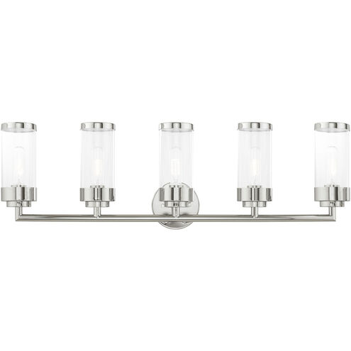 Hillcrest 5 Light 36 inch Polished Chrome Bath Vanity Wall Light