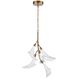 Calla LED 23.5 inch Natural Brass Chandelier Ceiling Light, Converts to Semi Flush