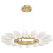 Fiori LED 18.3 inch Gilded Brass Chandelier Ceiling Light, Radial Ring
