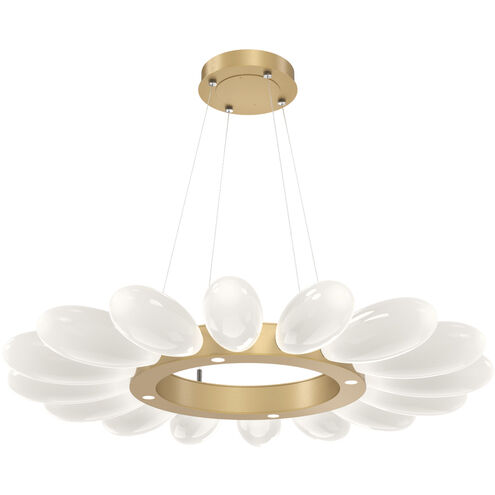 Fiori LED 18.3 inch Gilded Brass Chandelier Ceiling Light, Radial Ring