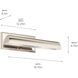 Carston 2 Light 18.25 inch Polished Nickel Wall Sconce Wall Light