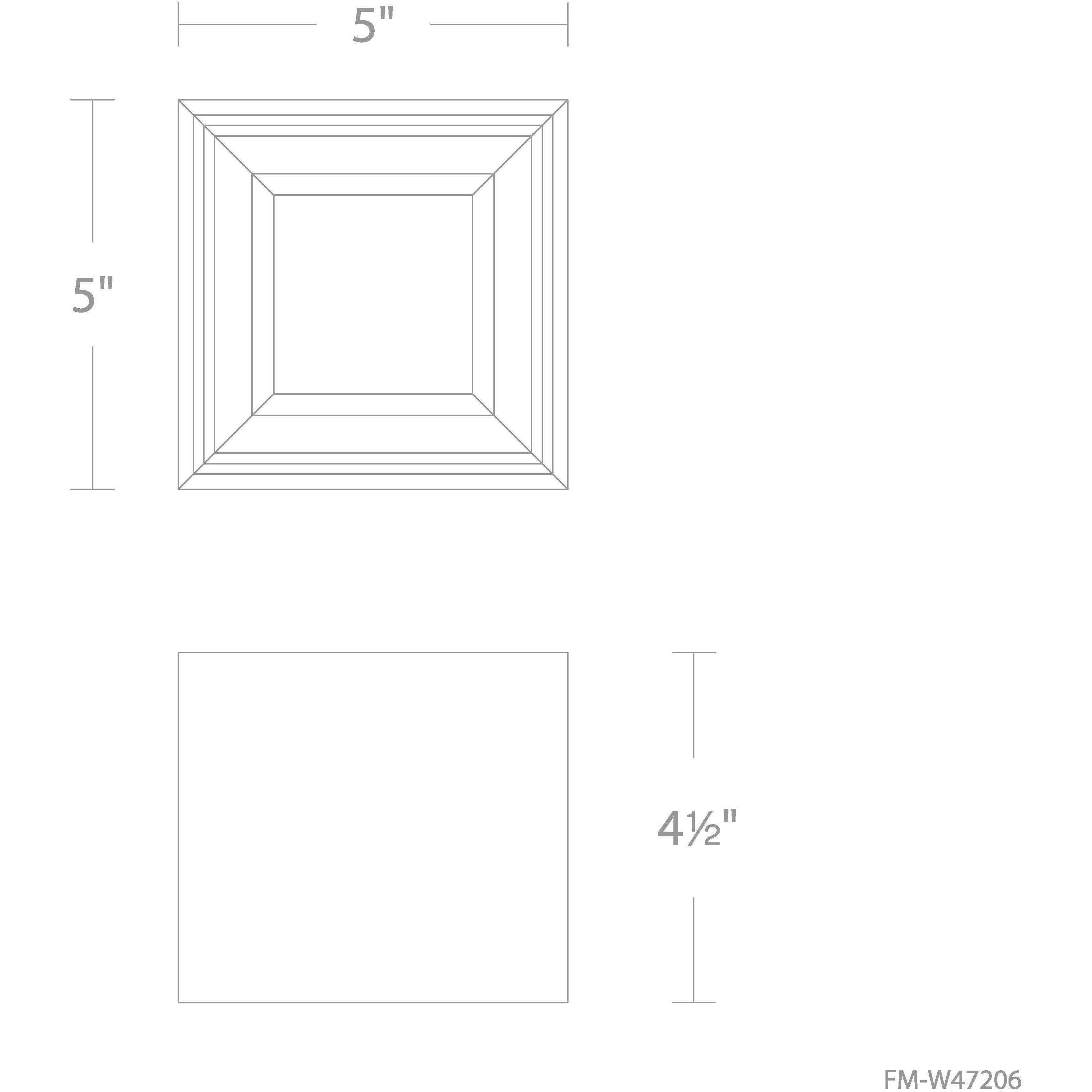 Downtown LED 5 inch White Flush Mount Ceiling Light in 4000K, dweLED