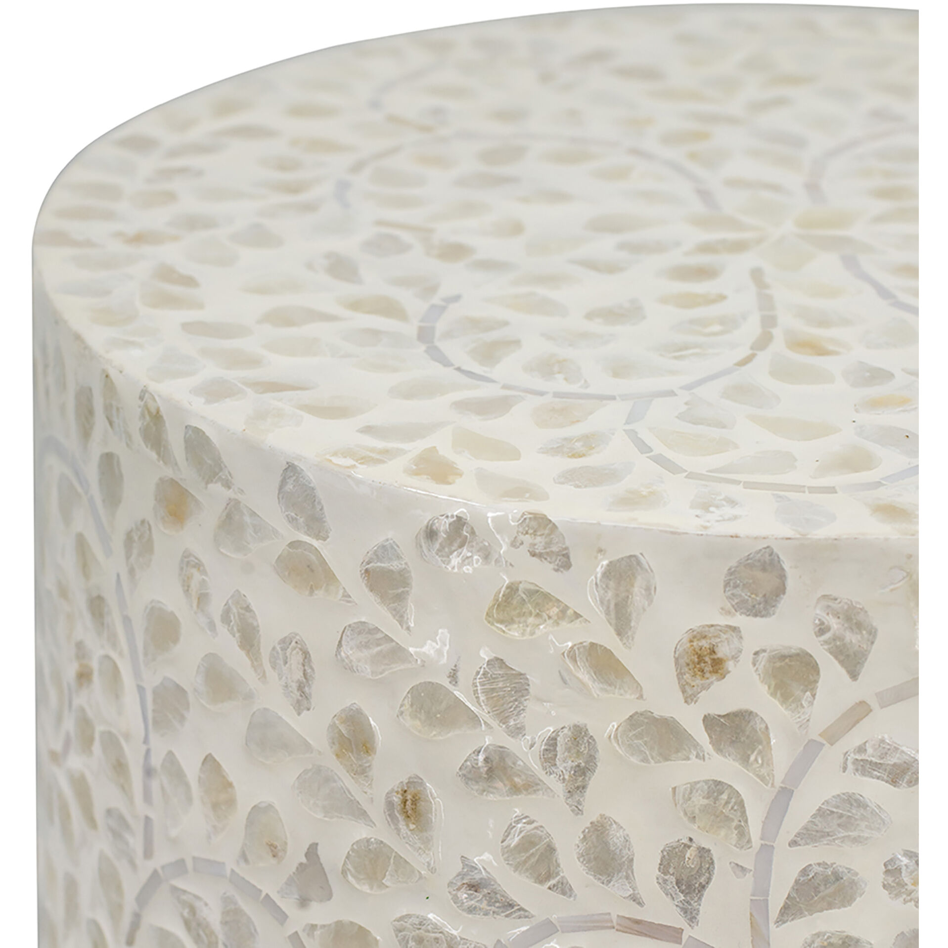 Anita 17.7 inch White Stool
