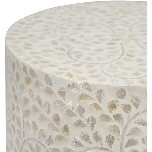 Anita 17.7 inch White Stool