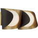 Flare 2 Light 16.25 inch Legacy Brass and Dark Bronze Vanity Light Wall Light