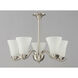 Vital 5 Light 23 inch Satin Nickel Chandelier Ceiling Light
