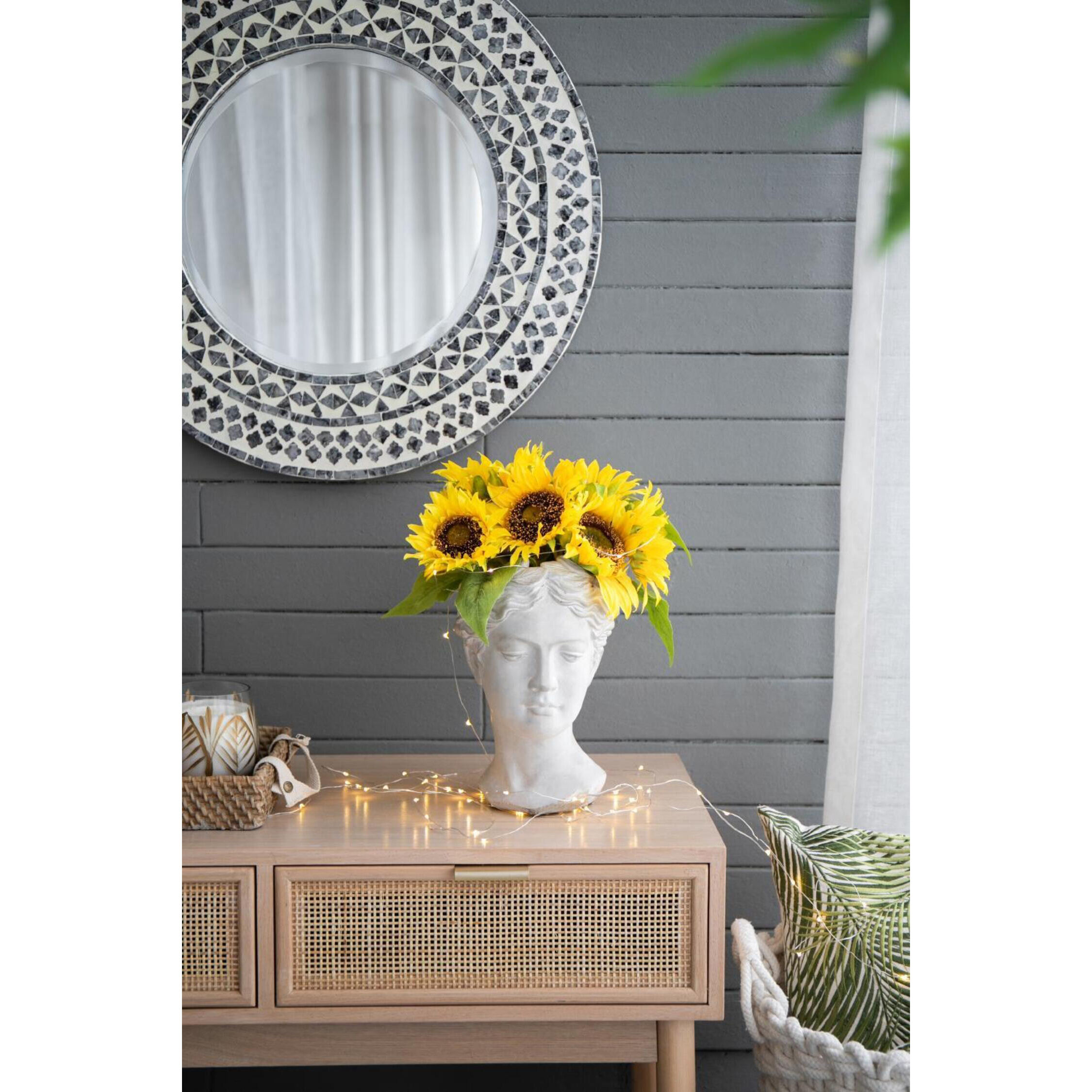 Visage White Wash Outdoor Vase