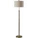 Barton 57 inch 100.00 watt Antique Brass Floor Lamp Portable Light, Simplee Adesso 