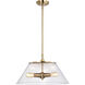 Dover 3 Light 20 inch Vintage Brass Pendant Ceiling Light