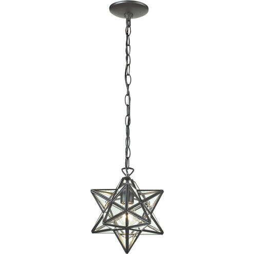 Star 1 Light 11 inch Oil Rubbed Bronze Mini Pendant Ceiling Light