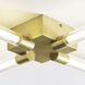 Kelly Wearstler Phobos LED 27.5 inch Natural Brass Flush Mount Ceiling Light in 120V, Integrated LED