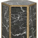 Homer 25 X 16 inch Black Marble Accent Table