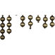 Domo 8 Light 22.5 inch Antique Brass Chandelier Ceiling Light