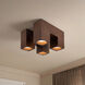 Bosco 15 inch Walnut Flush Mount Ceiling Light