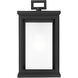Terni 1 Light 12 inch Textured Black Outdoor Wall Lantern, White Opal Glass