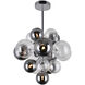 Pallocino LED 16 inch Chrome Down Chandelier Ceiling Light