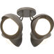 Brooklyn 4 Light 15.8 inch Dark Smoke and Oil Rubbed Bronze Semi-Flush Ceiling Light in Dark Smoke/Oil Rubbed Bronze